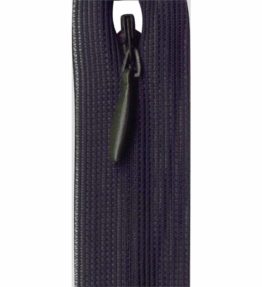 Black 22 inch invisible zipper
